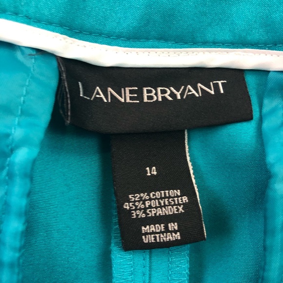 Lane Bryant Women’s Capri Green Pants 14 - Picture 4 of 7